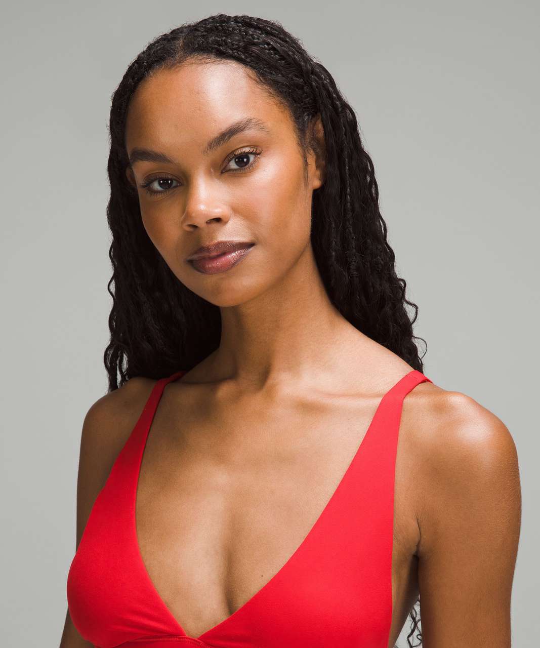 Lululemon Wundermost Ultra-Soft Nulu Triangle Bralette A–D Cups - Grenadine Red