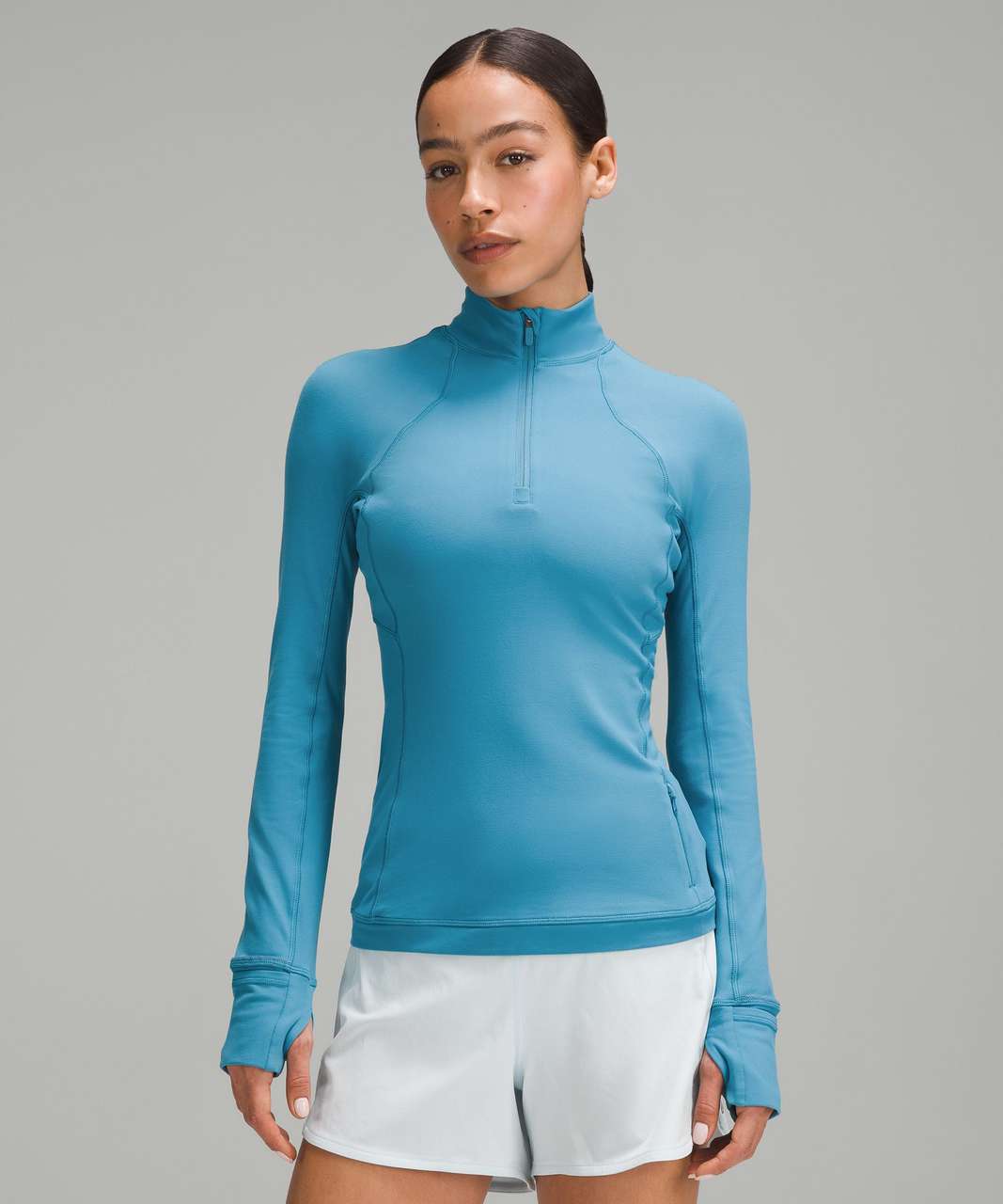 Lululemon Its Rulu Run Cropped Half Zip - Medium Forest - lulu fanatics