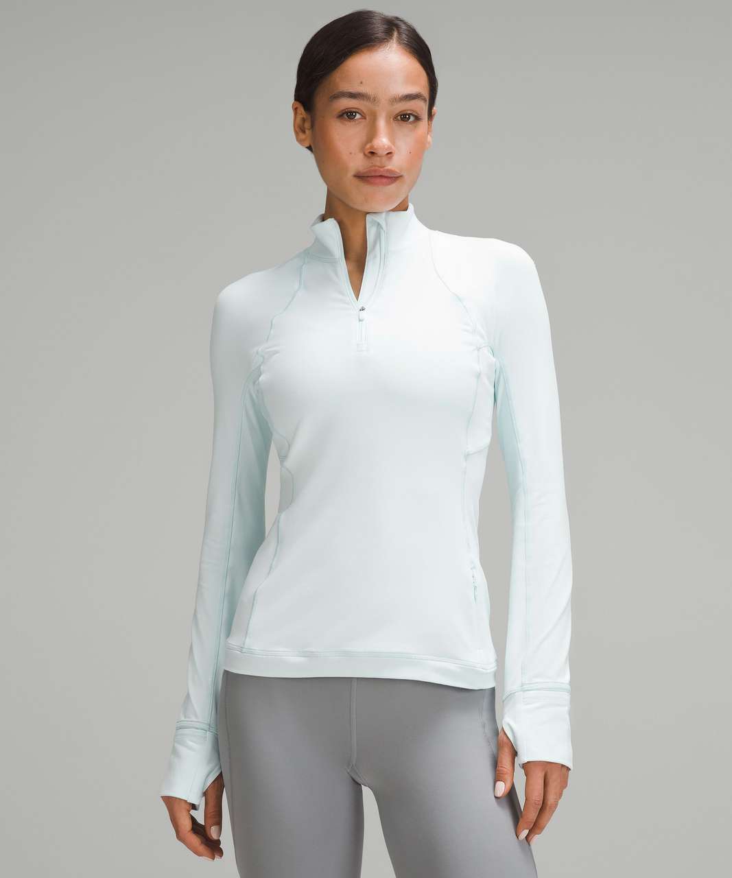 Lululemon Its Rulu Run Cropped Half Zip - Psychic - lulu fanatics