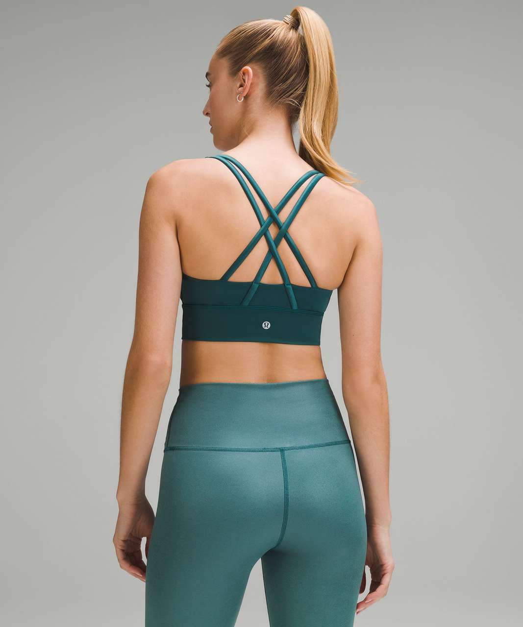 Lululemon Energy Bra Long Line *Medium Support, B–D Cup - Teal Lagoon - lulu  fanatics