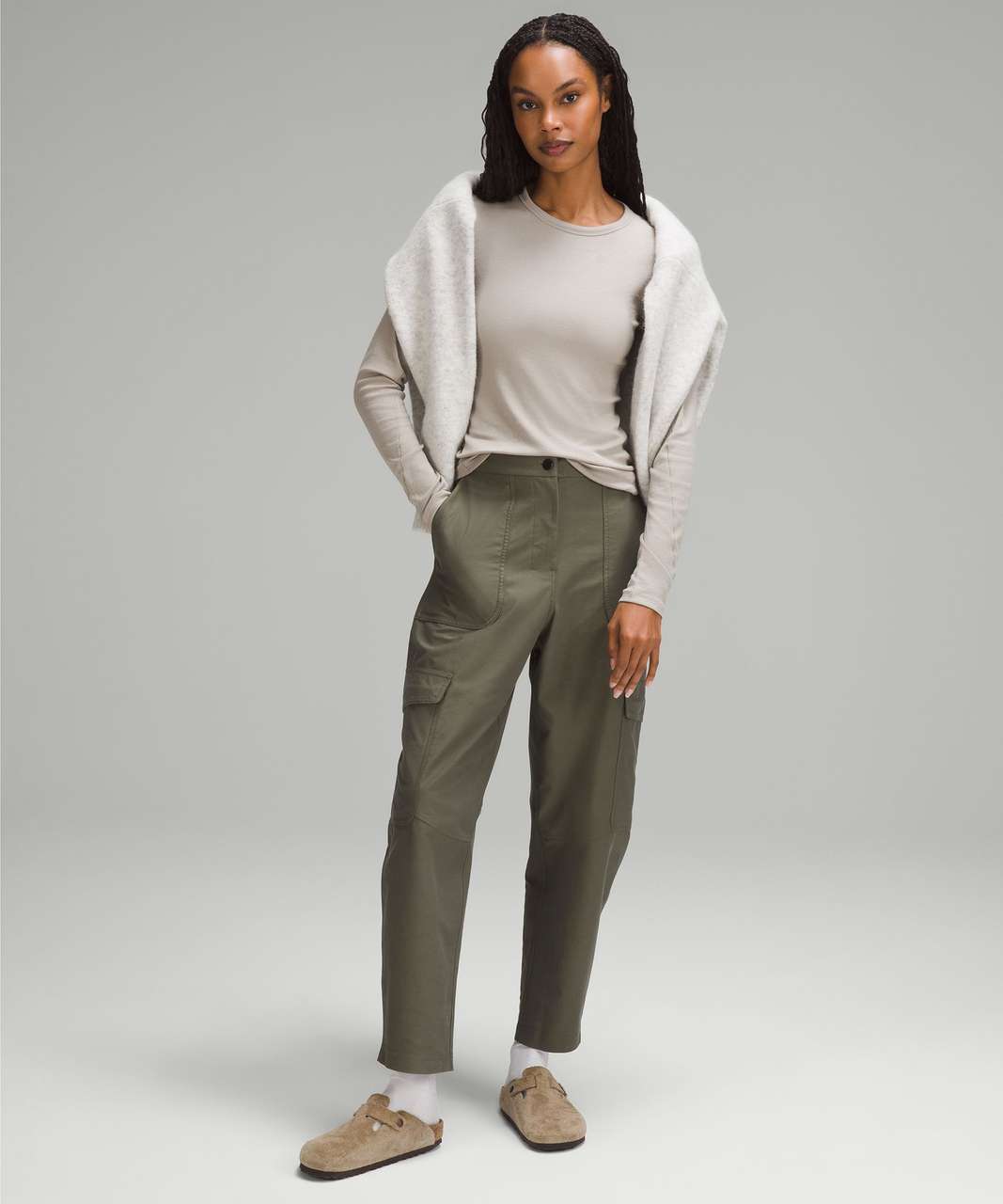 Olive Green Cargo Joggers Pants for Women - Zara High Rise XS