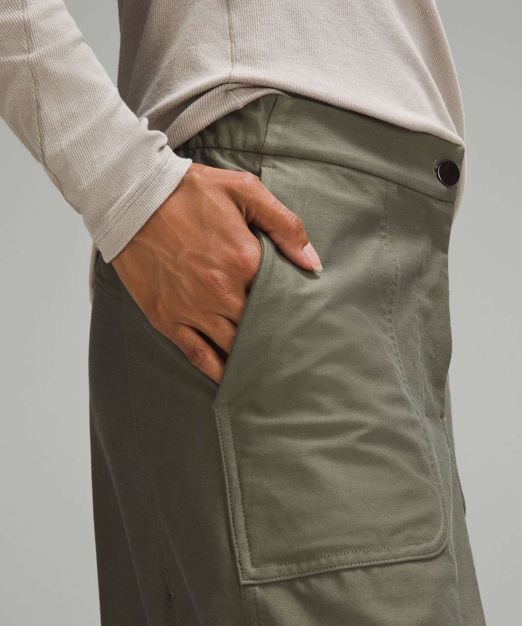 Lululemon Fixed Waist Cargo Pant - Dark Olive - lulu fanatics