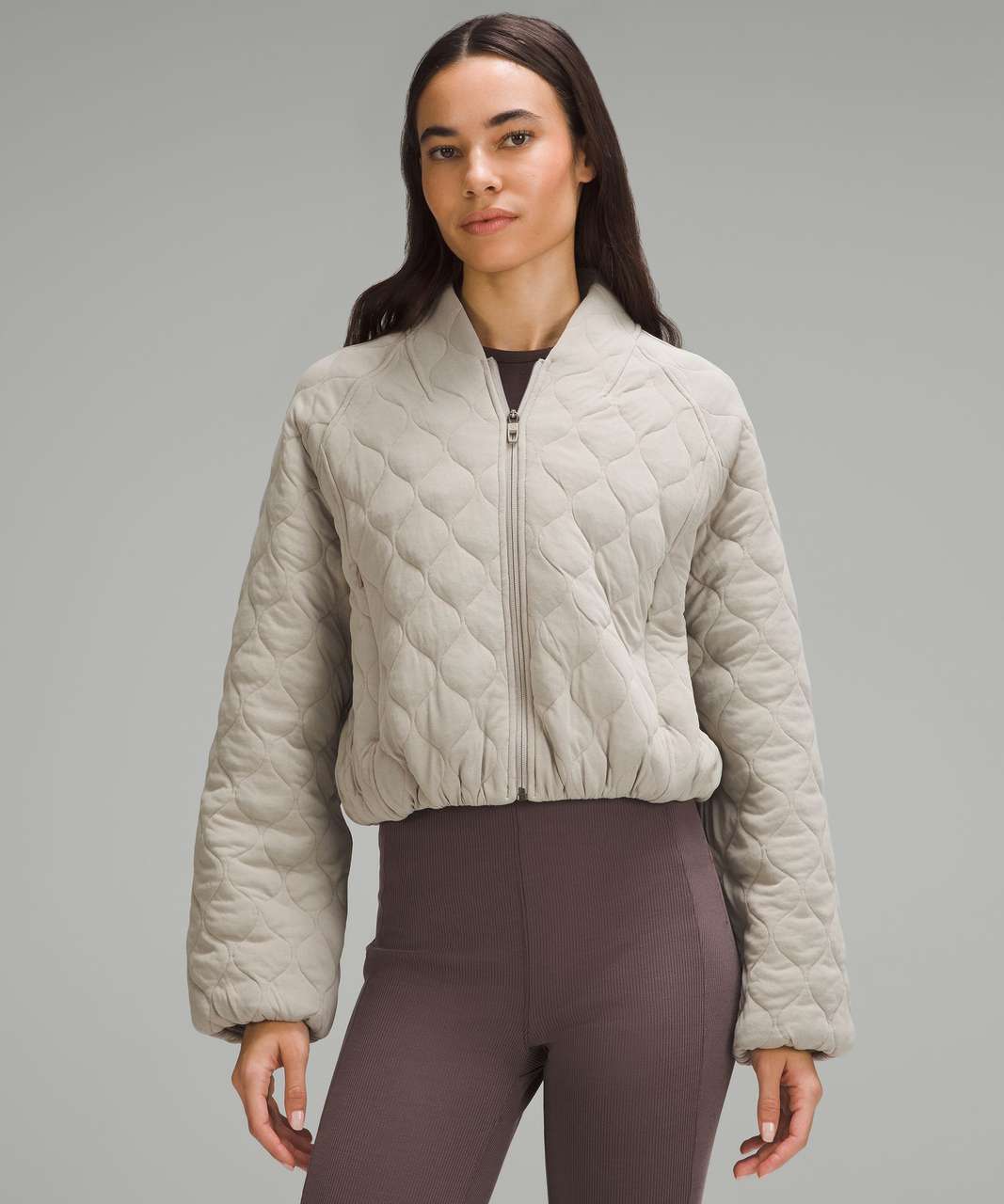 Lululemon Quilted Bomber Jacket - Riverstone