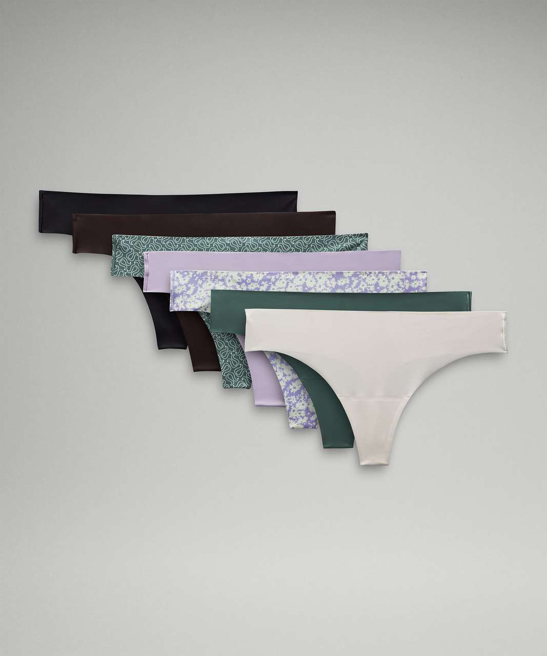 Lululemon InvisiWear Mid-Rise Thong Underwear *7 Pack - Black / French  Press / Spaced Yogo Outline Elixir Medium Forest / Lilac Ether / Daisy  Vista Elixir Lilac Smoke - lulu fanatics