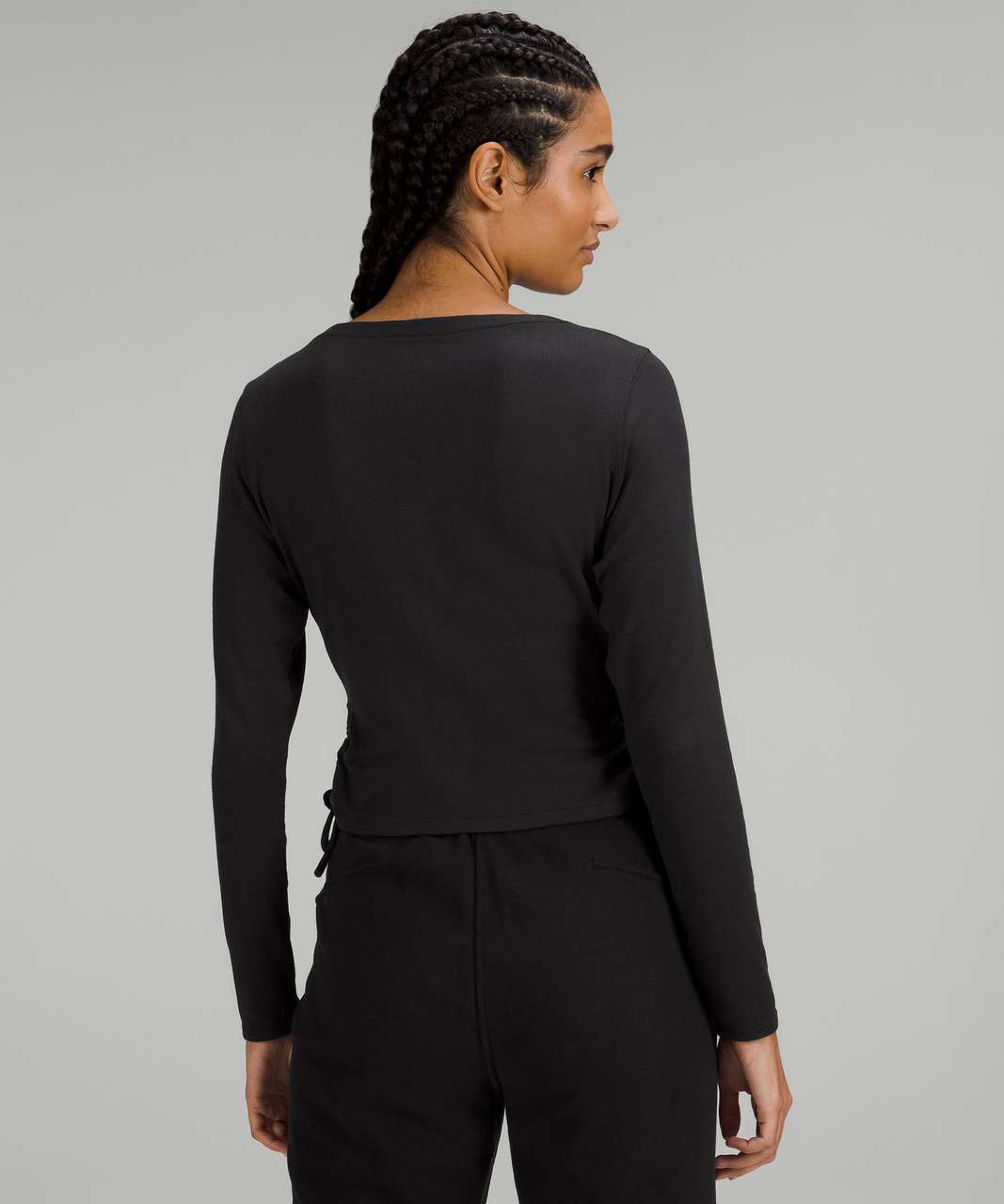 Lululemon Side-Cinch Ribbed Cardigan - Black