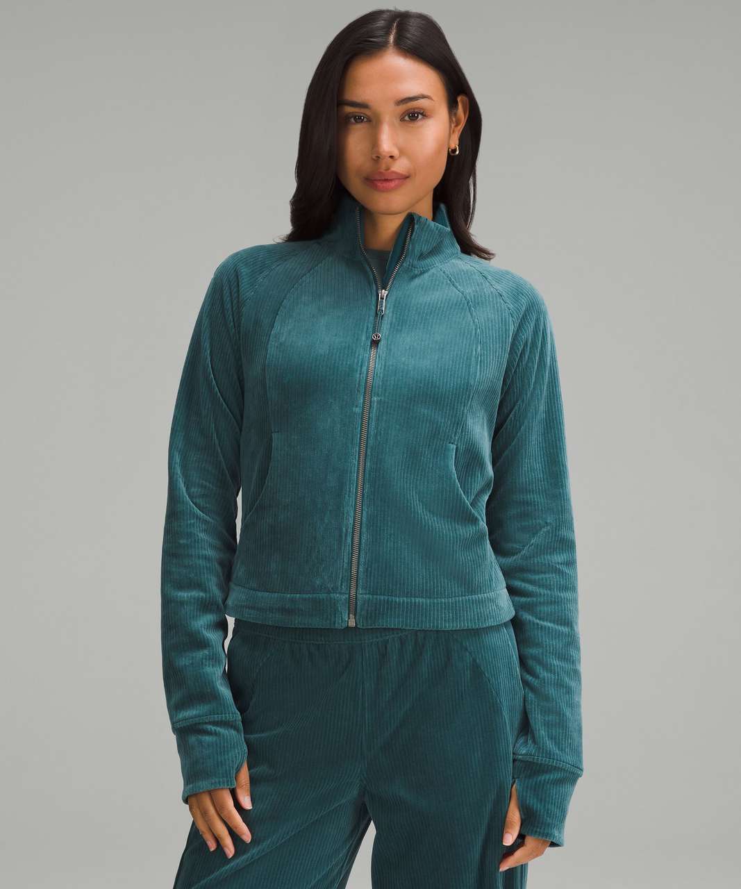 Lululemon Scuba Track Jacket *Velvet Cord - Storm Teal