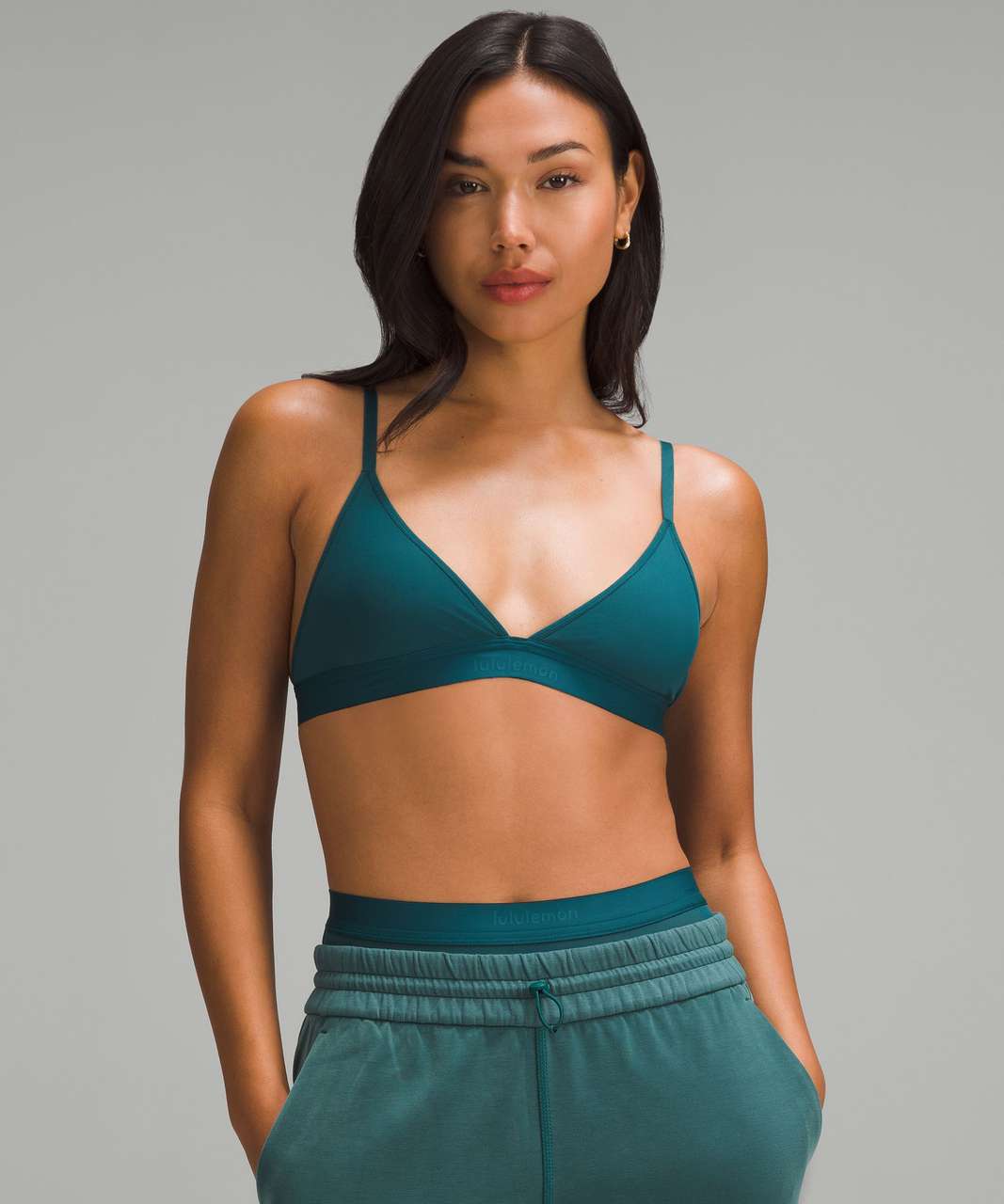 Lululemon Nulu Mesh Logo Triangle Bralette *A/B Cup - Storm Teal