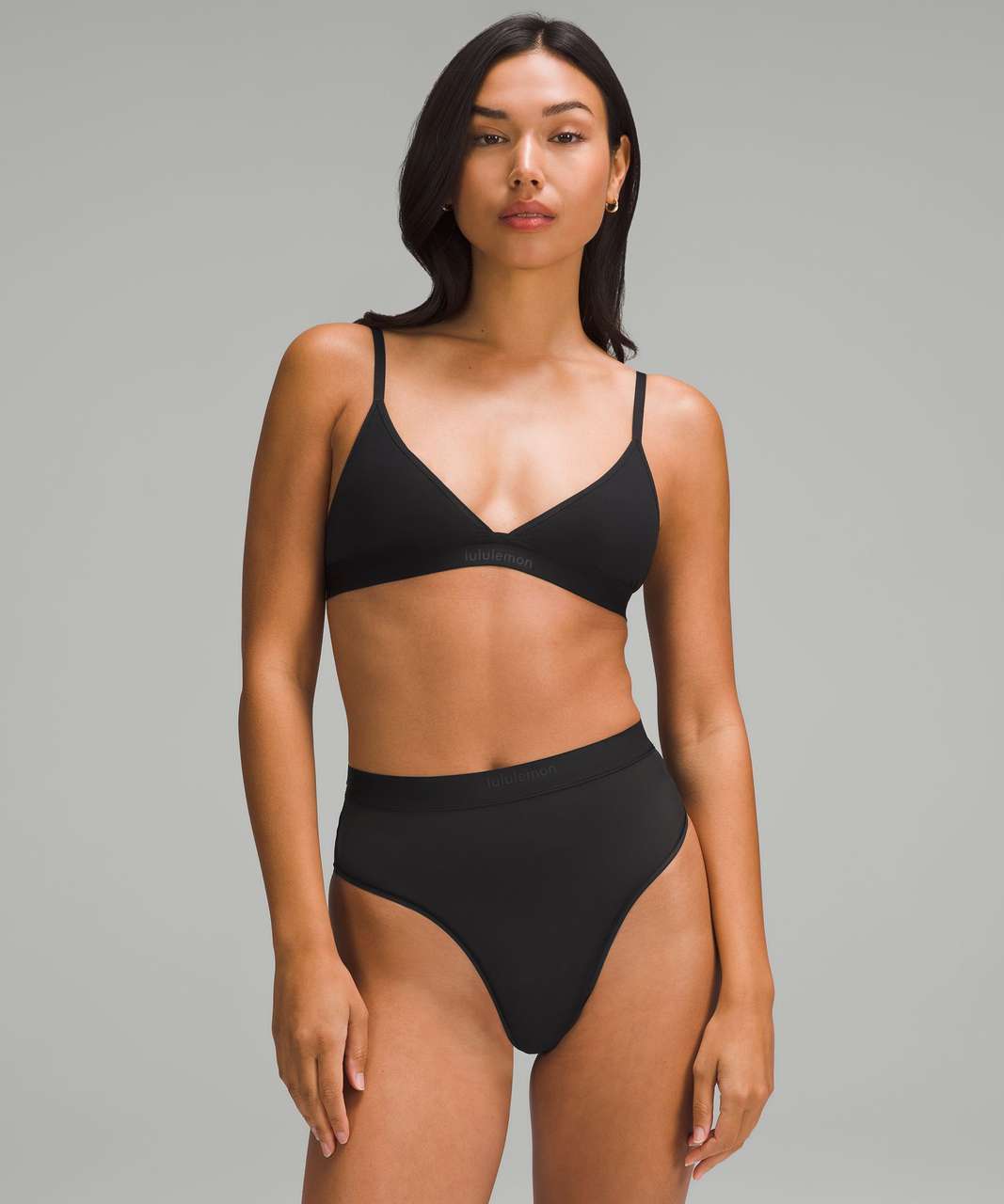 Lululemon Nulu Mesh Logo Triangle Bralette *A/B Cup - Black