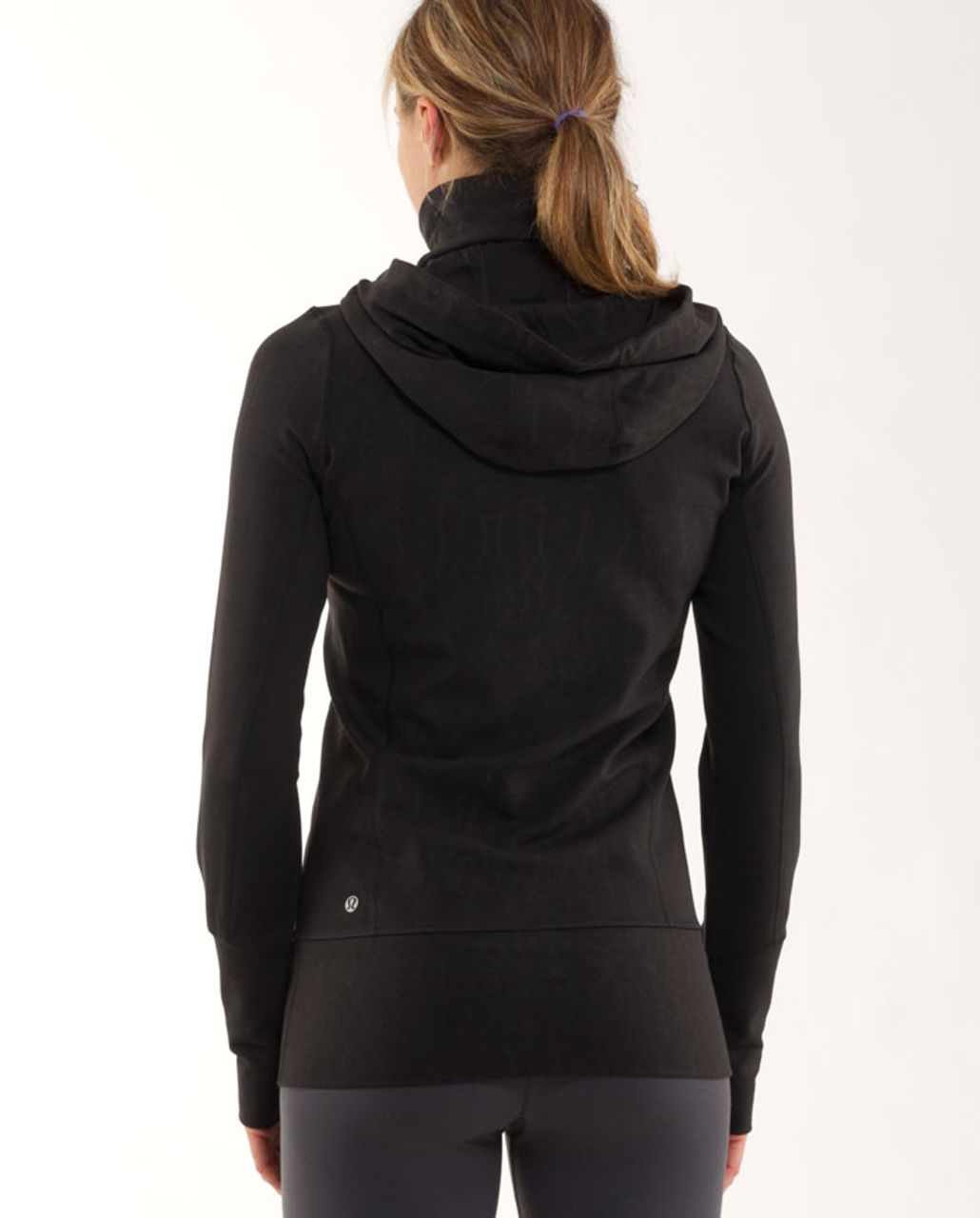 Lululemon Stride Jacket Women's 4 Black Mock Neck Full Zip Hoodie