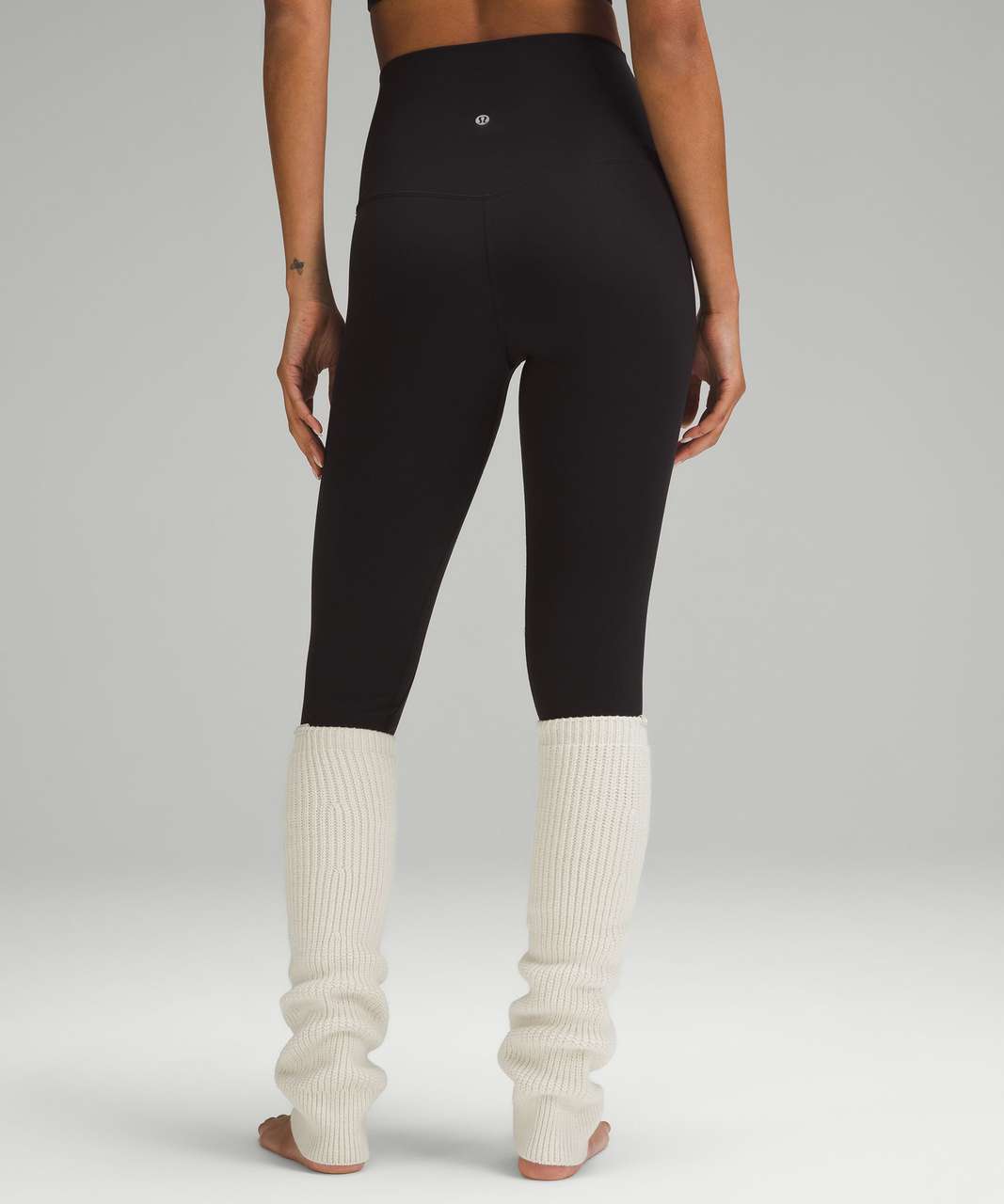 Lululemon Womens Ribbed Knit Merino Wool-Blend Leg Warmer - Bone