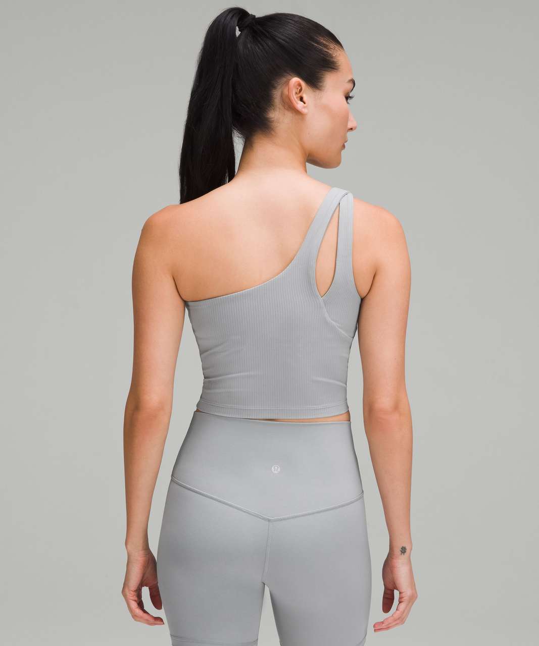 Lululemon Ribbed Nulu Asymmetrical Yoga Tank Top - Rhino Grey