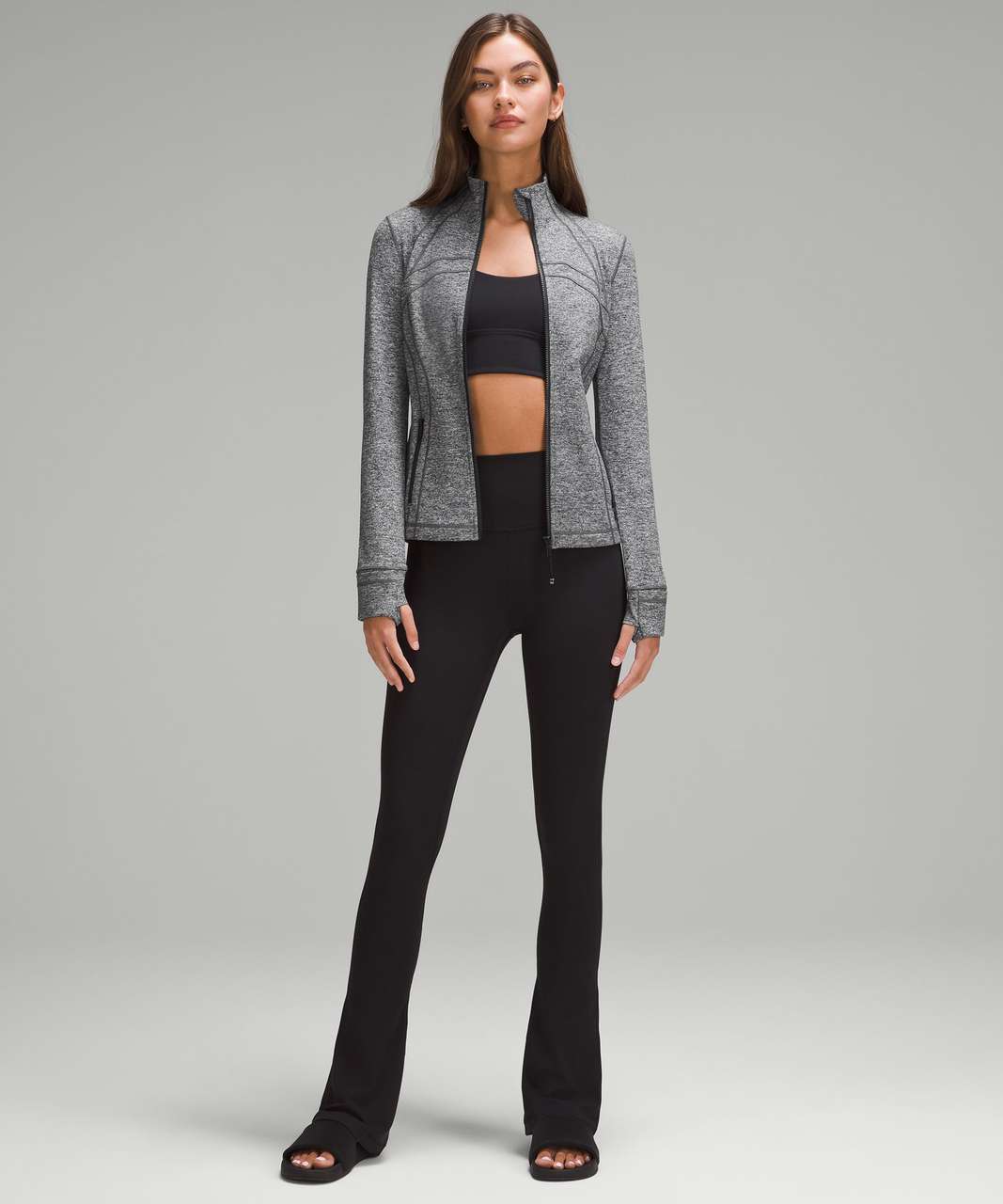 Lululemon Define Jacket - Heathered Herringbone Heathered Black Black  (First Release) - lulu fanatics