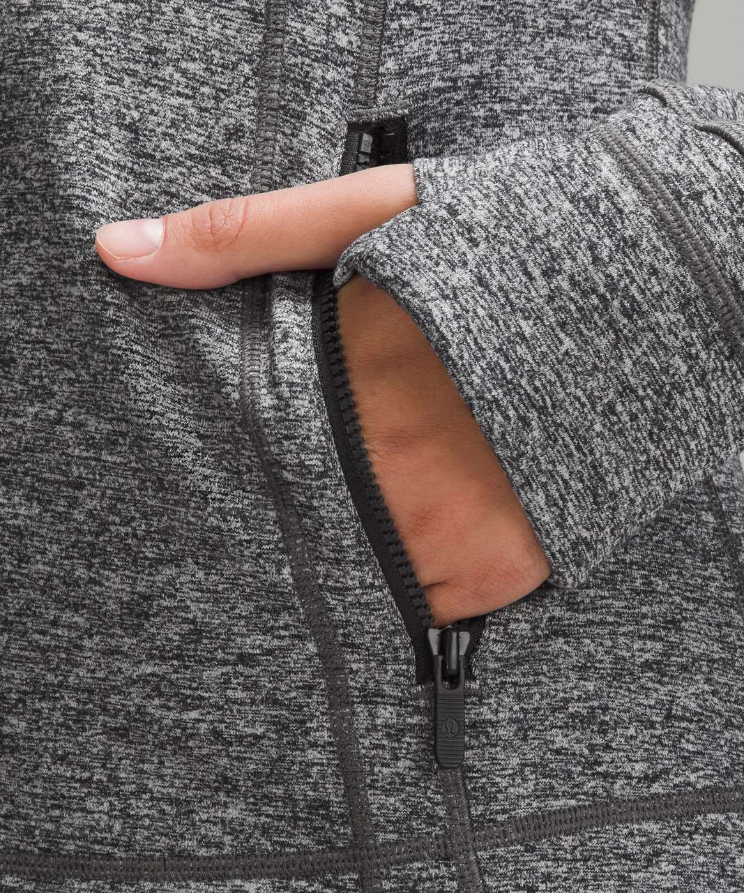 Lululemon Define Jacket - Luon Variegated Knit Black Heathered Black (First  Release) - lulu fanatics