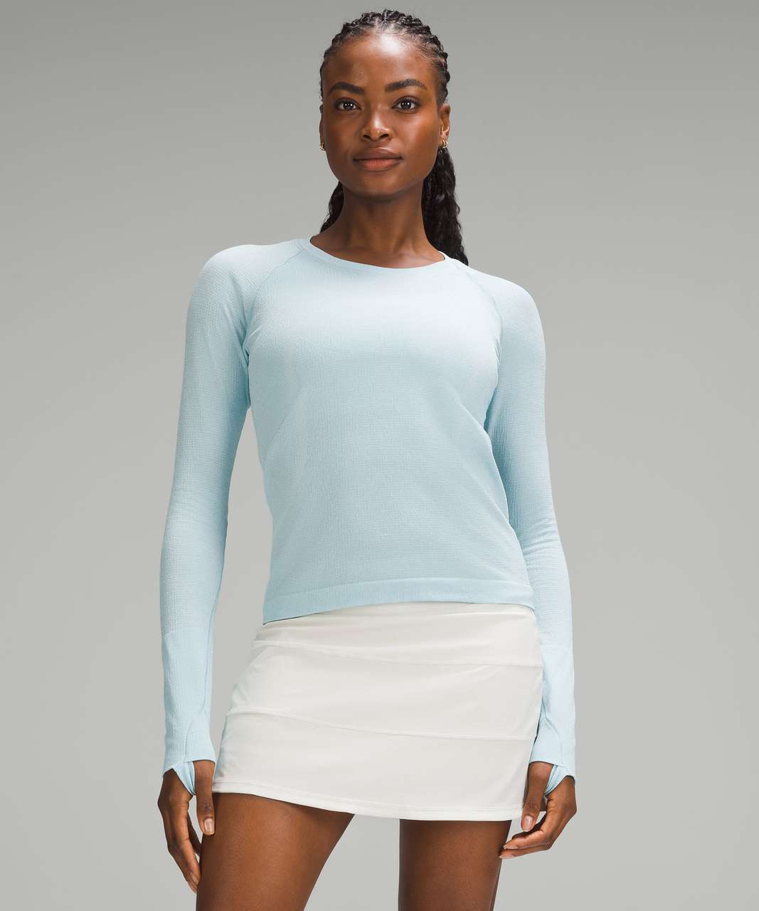 Lululemon Swiftly Tech Long-Sleeve Shirt 2.0 *Race Length - Parallel Texture Sheer Blue / Water