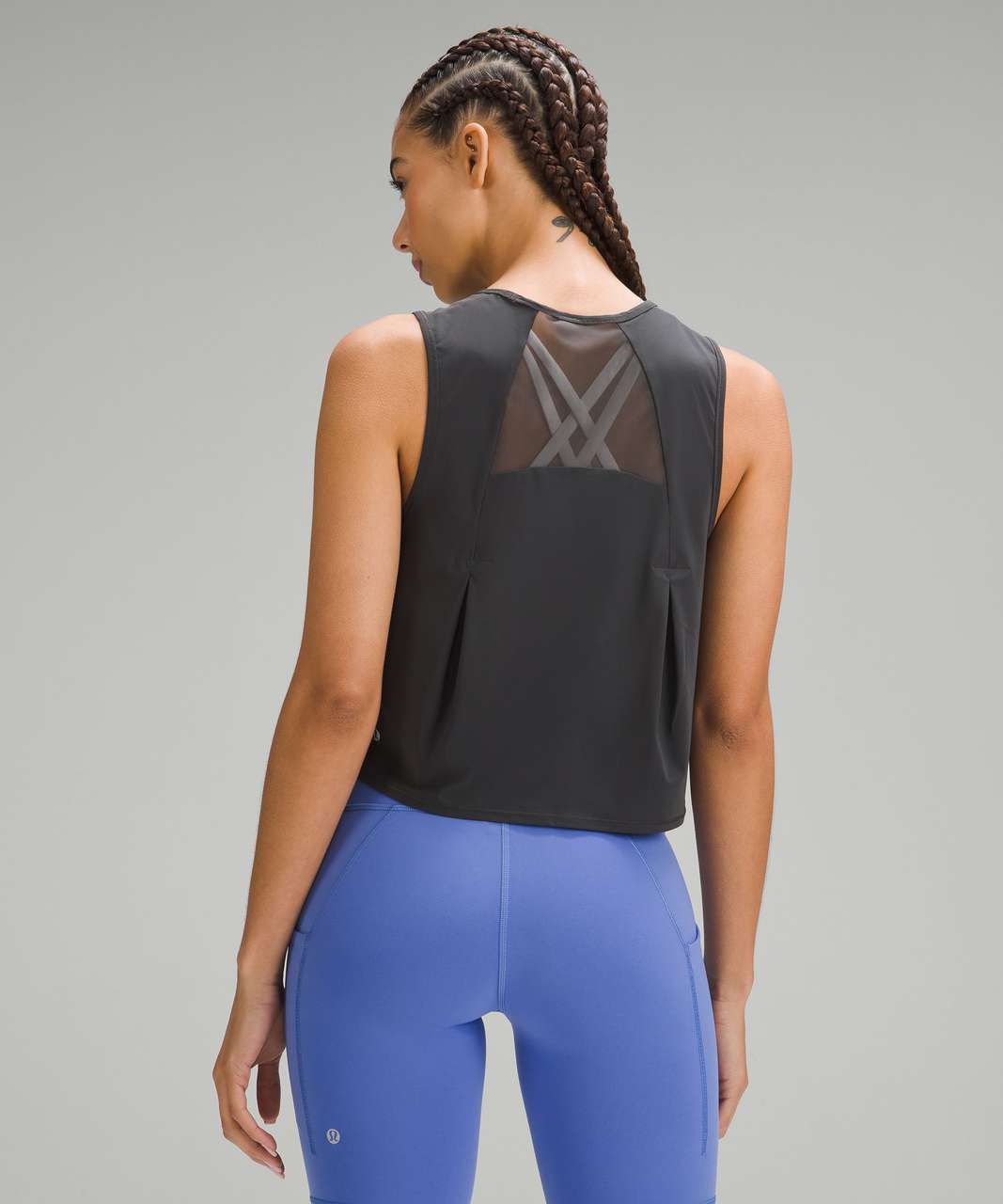 Lululemon Sculpt Cropped Tank Top - Graphite Grey