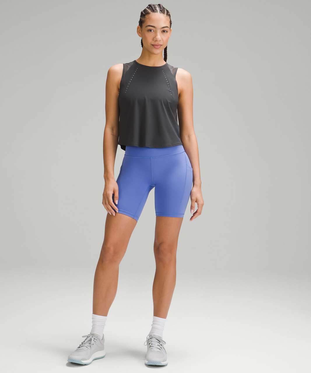 Lululemon Sculpt Cropped Tank Top - Graphite Grey