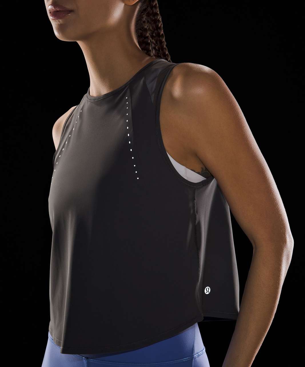 Lululemon Sculpt Cropped Tank Top - Graphite Grey