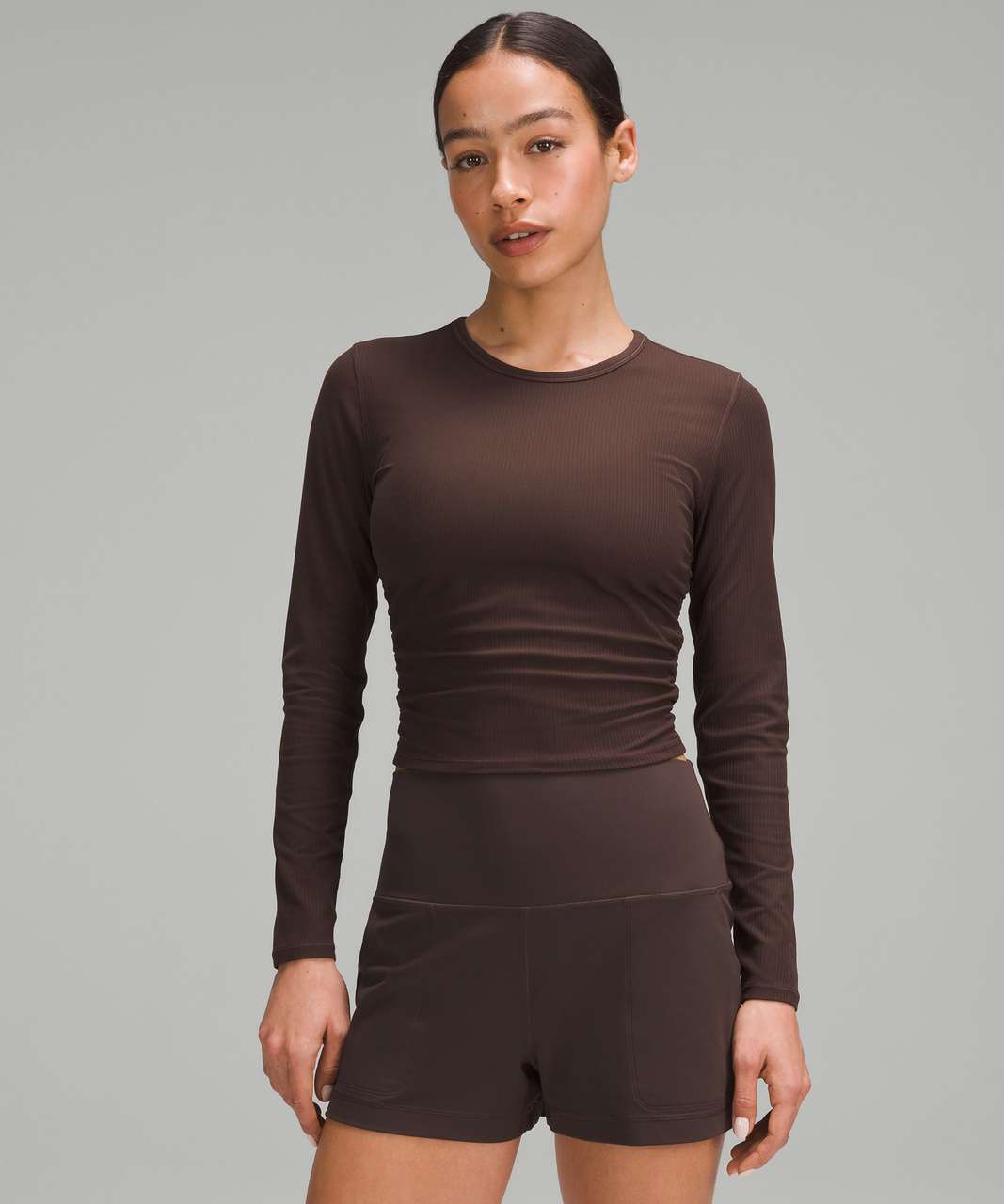 NWT Lululemon Define Long Sleeve Bodysuit 6” Luon Espresso ESPR Size : 8