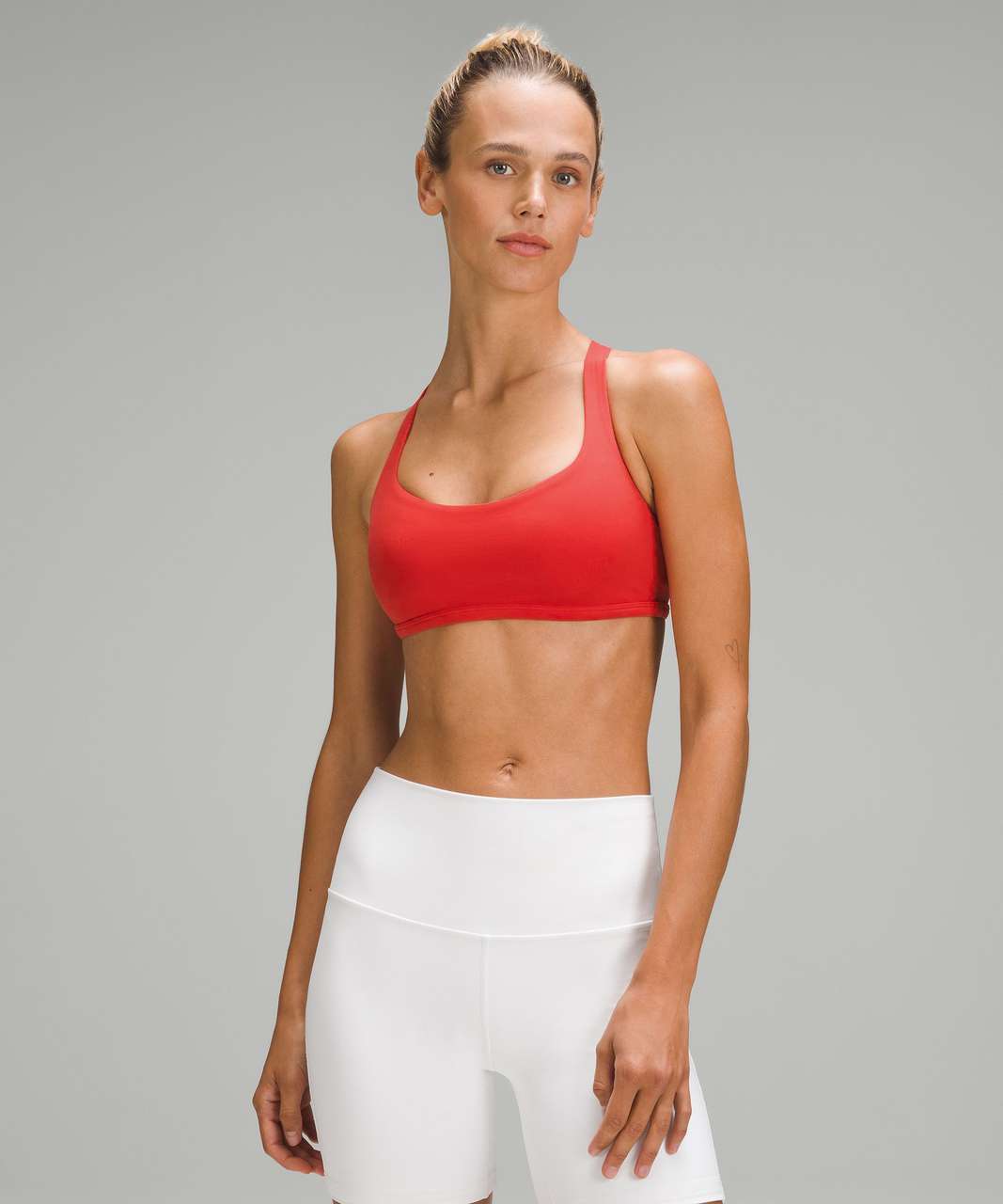Lululemon Red Sports Bra Yoga Athleisure Top LW1EITS Women's Size 6 -  beyond exchange