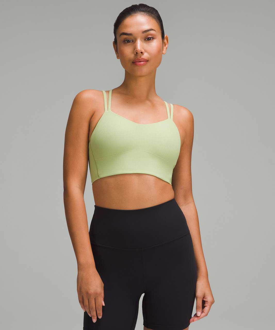 Lululemon Like a Cloud Ribbed Longline Bra *Light Support, B/C Cup - Edamame Green