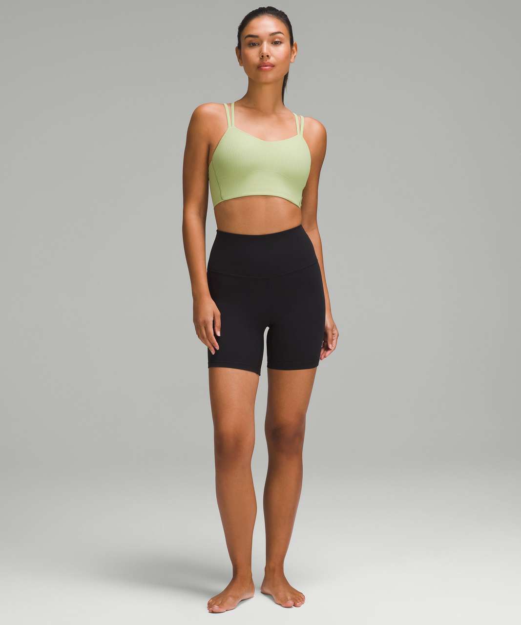 Lululemon Like a Cloud Ribbed Longline Bra *Light Support, B/C Cup - Edamame Green