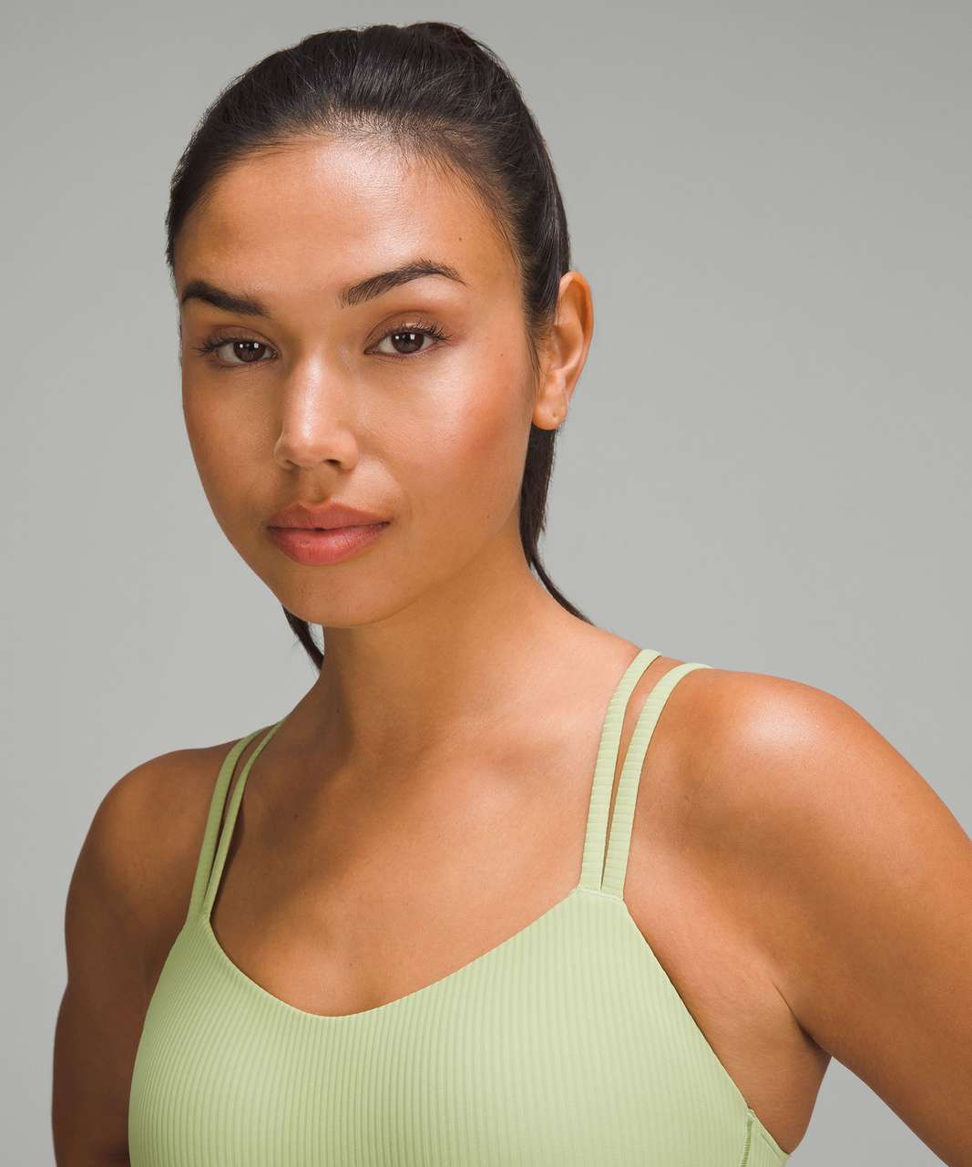 Lululemon Like a Cloud Ribbed Longline Bra *Light Support, B/C Cup - Edamame Green