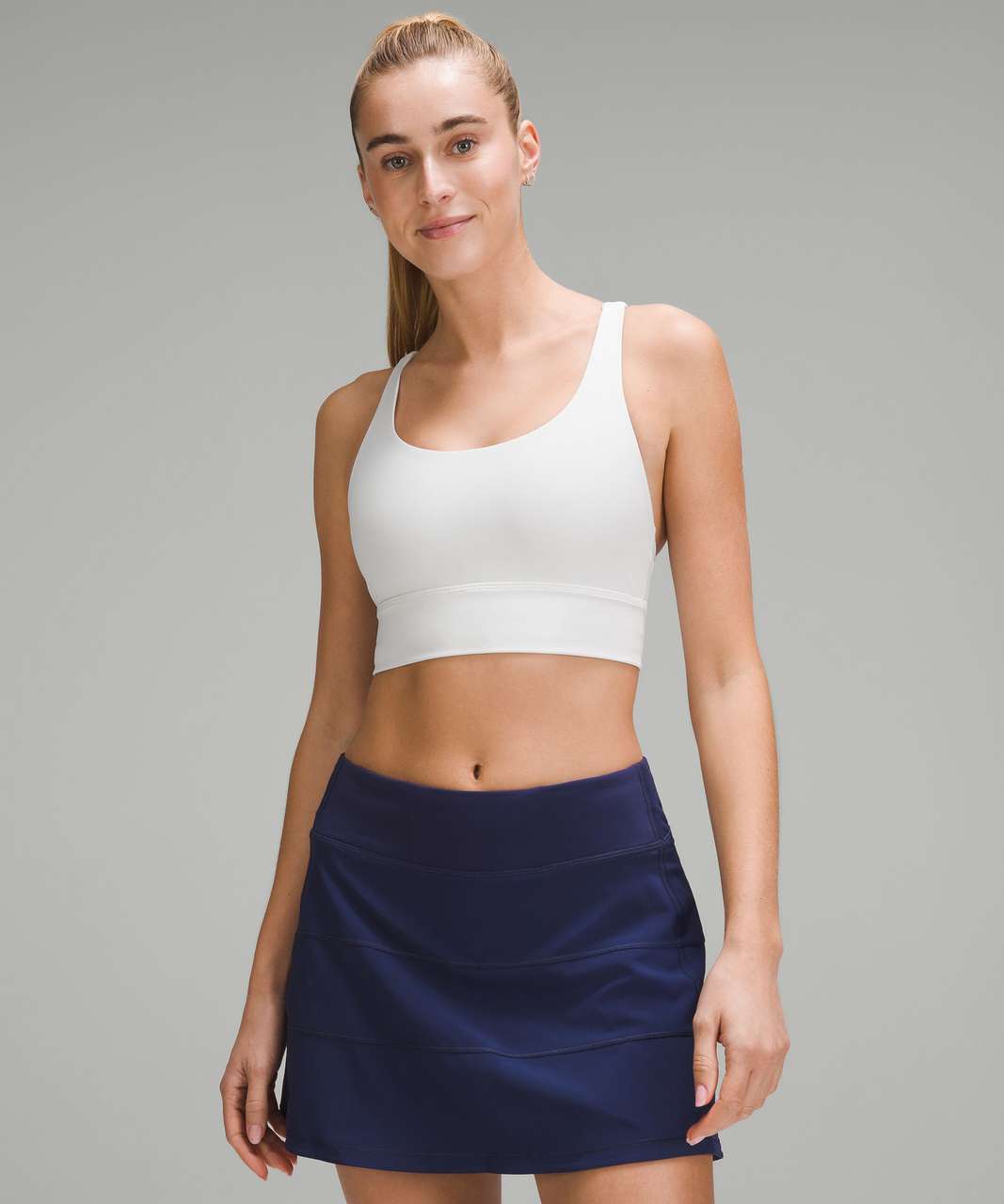 Lululemon Energy Longline Bra *Medium Support, B–D Cups - Light Vapor