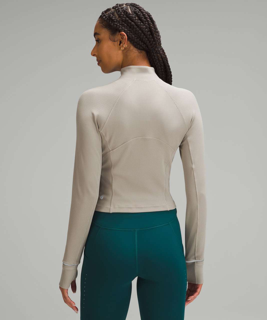 💚Running Fit: It's Rulu Run Cropped Half Zip Ribbed Green Jasper (4) :  r/lululemon