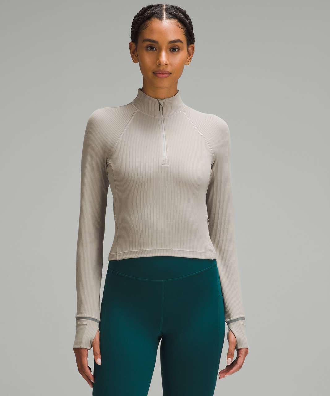 Define Seamless Half Zip Crop Tank | Heather Rose