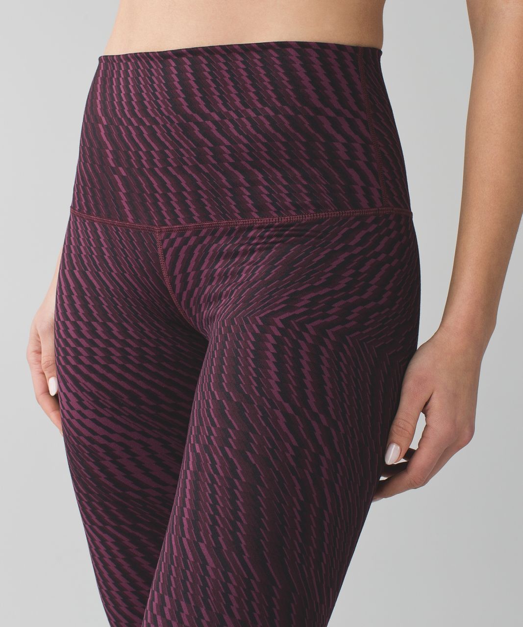 Lululemon Wunder Under Pant (Hi-Rise) size 10 Shifted Horizon Red Grape  Black - $48 - From Stephanie