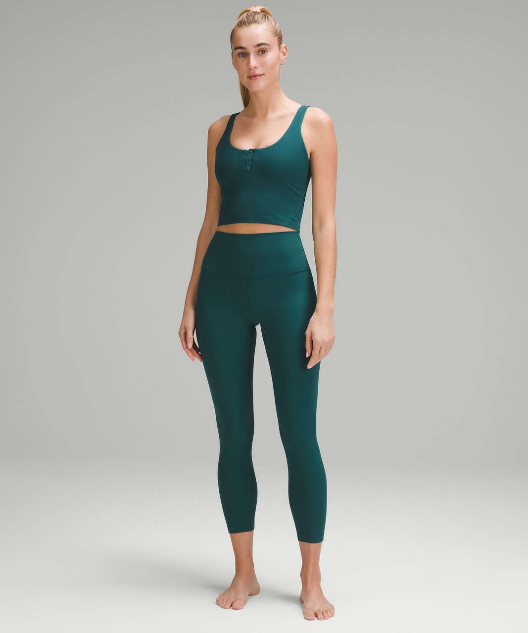 Lululemon Align Ribbed Henley Tank Top - Storm Teal