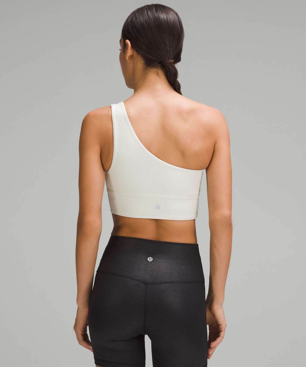 Lululemon Align Asymmetrical Ribbed Bra *Light Support C/D Cup Shine - Bone  Radiate Transparent Foil - lulu fanatics