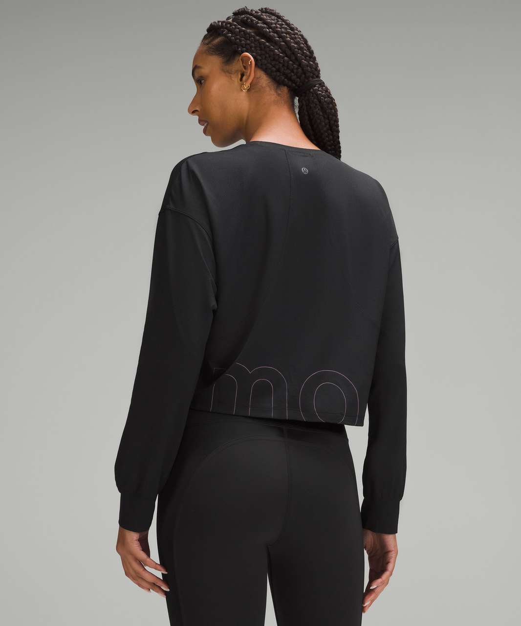 Lululemon Abrasion-Resistant Training Long-Sleeve Shirt *Graphic - Black -  lulu fanatics