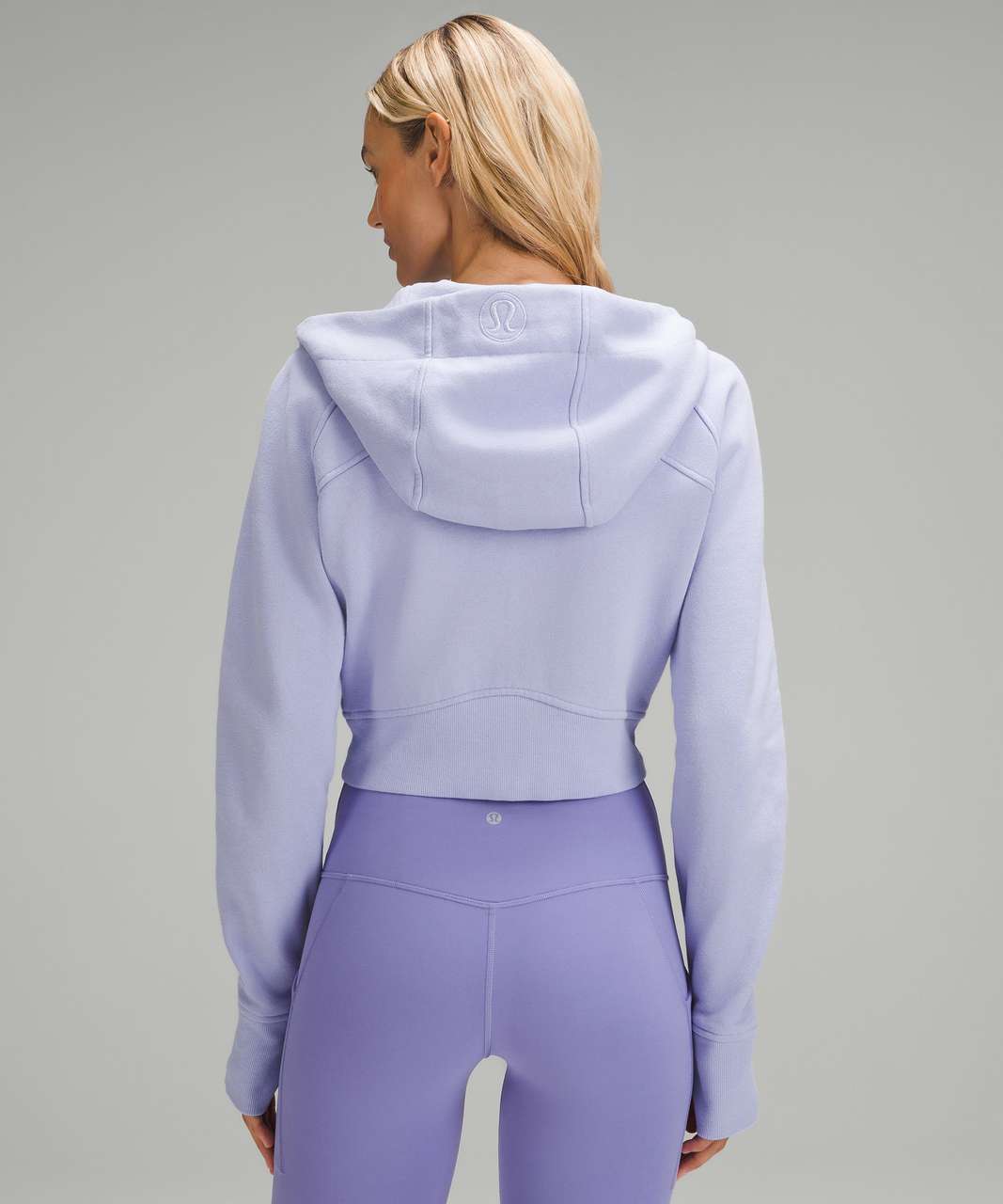 Lululemon Scuba Full-Zip Cropped Hoodie - Lilac Smoke