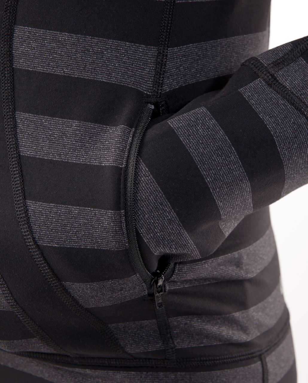 Lululemon Stride Jacket Black Micro Macro Stripe Size 4 - $70 - From Celi