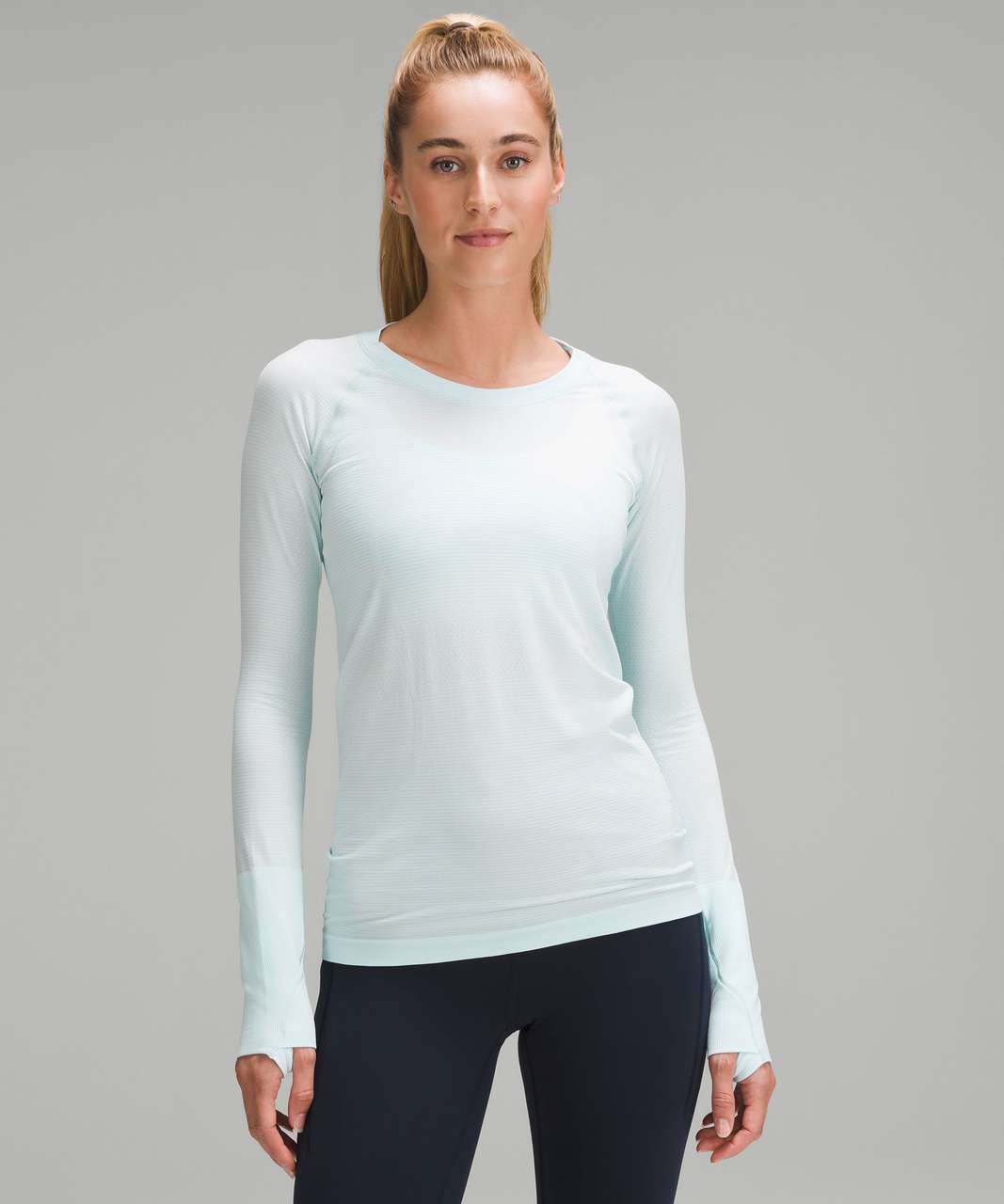 Lululemon Swiftly Tech Long-Sleeve Shirt 2.0 - Sheer Blue / Sheer Blue