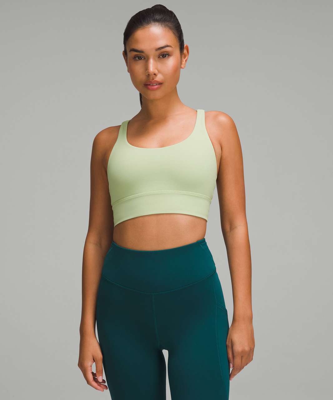 Lululemon Energy Longline Bra *Medium Support, B–D Cups - Edamame Green