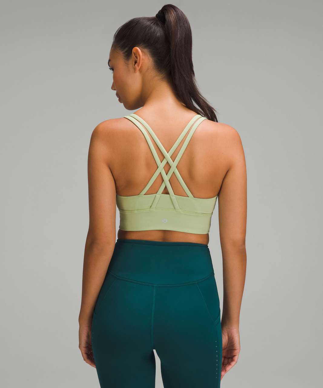 lululemon Energy Longline Bra *Medium Support, B–D Cups, Kohlrabi Green