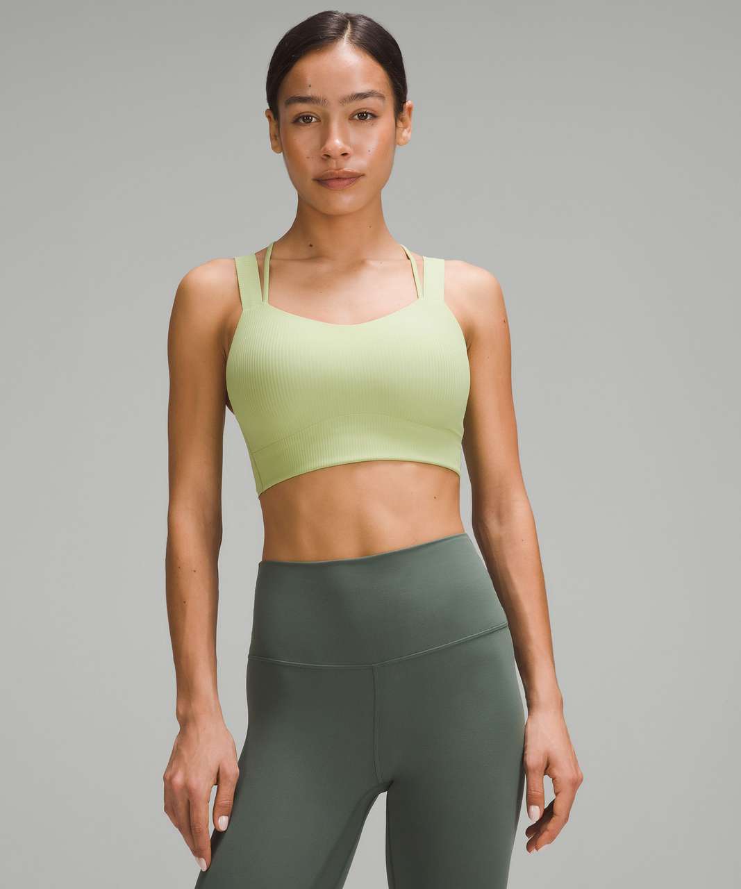 Lululemon Like a Cloud Ribbed Longline Bra *Light Support, B/C Cup - Purple  Ash - lulu fanatics