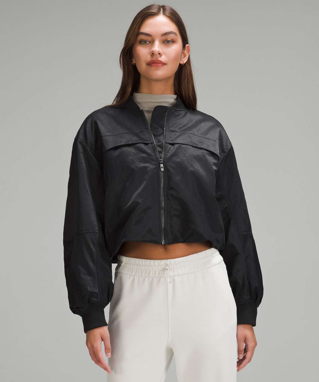 Lululemon Insulated Ruched Bomber Jacket - Black