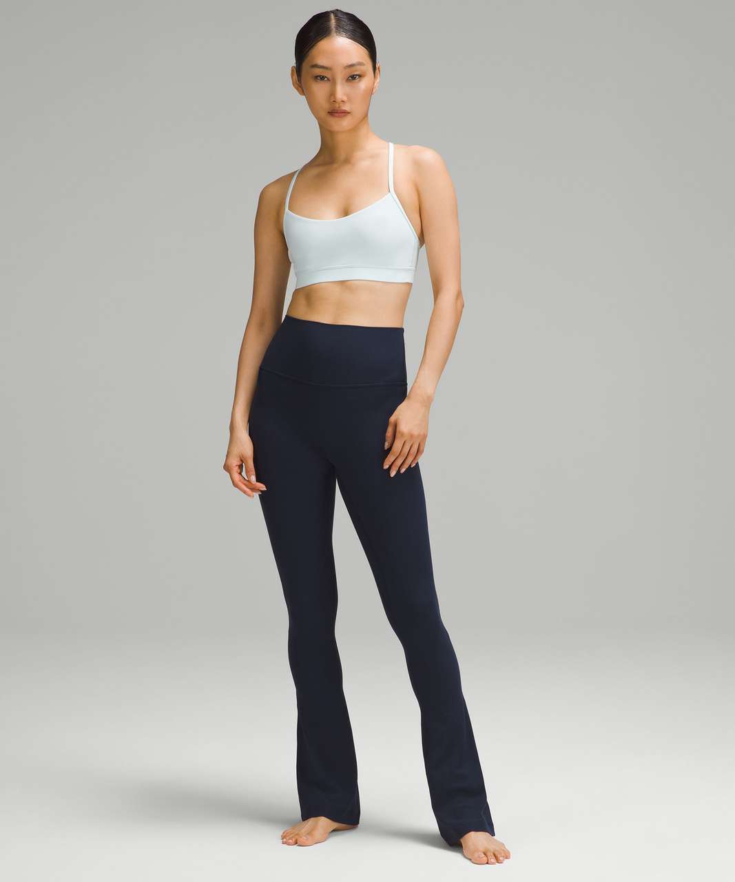 Lululemon Flow Y Bra Nulu *Light Support, A–C Cups - Sheer Blue - lulu  fanatics