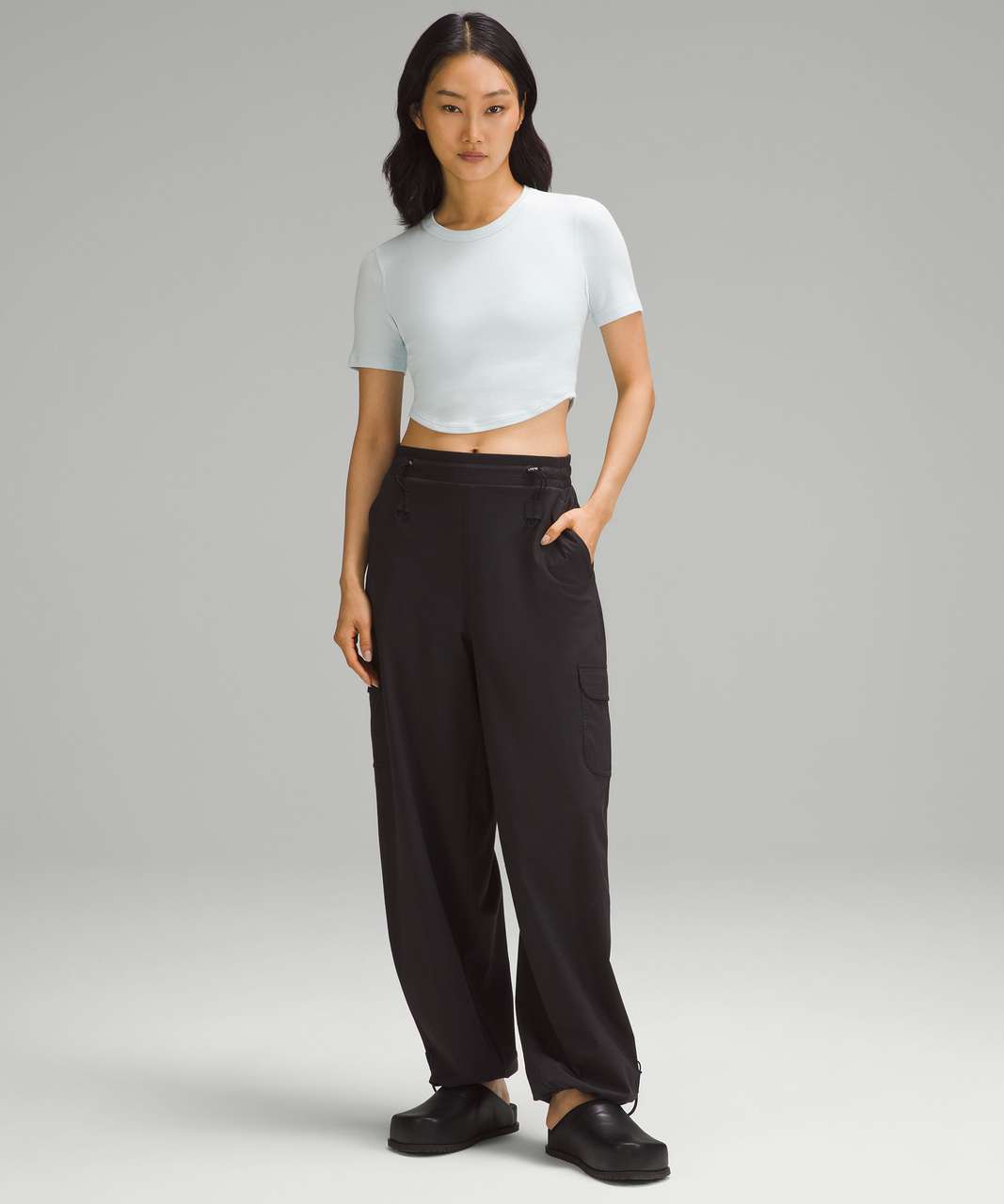 Lululemon Hold Tight Cropped T-Shirt - Espresso - lulu fanatics