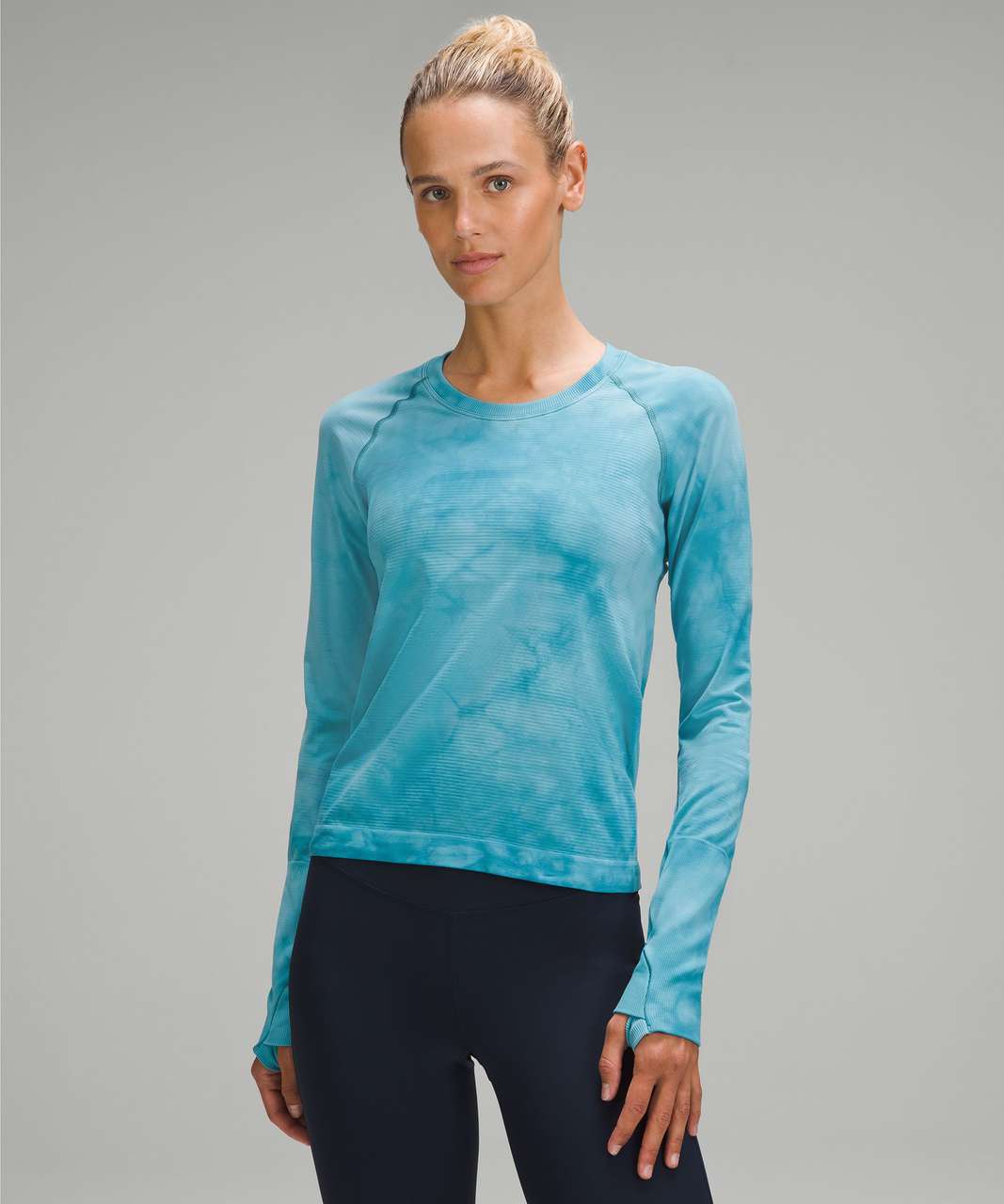 Lululemon Swiftly Tech Long-Sleeve Shirt 2.0 Race Length *Marble Dye - Marble Dye Marlin / Marlin