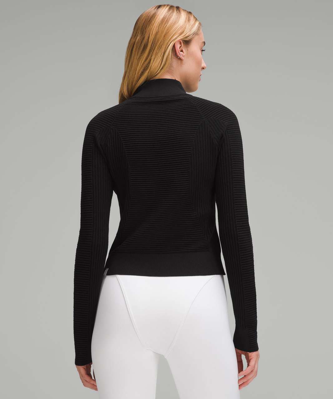 Lululemon Mixed Rib-Knit Crewneck - Black / Black