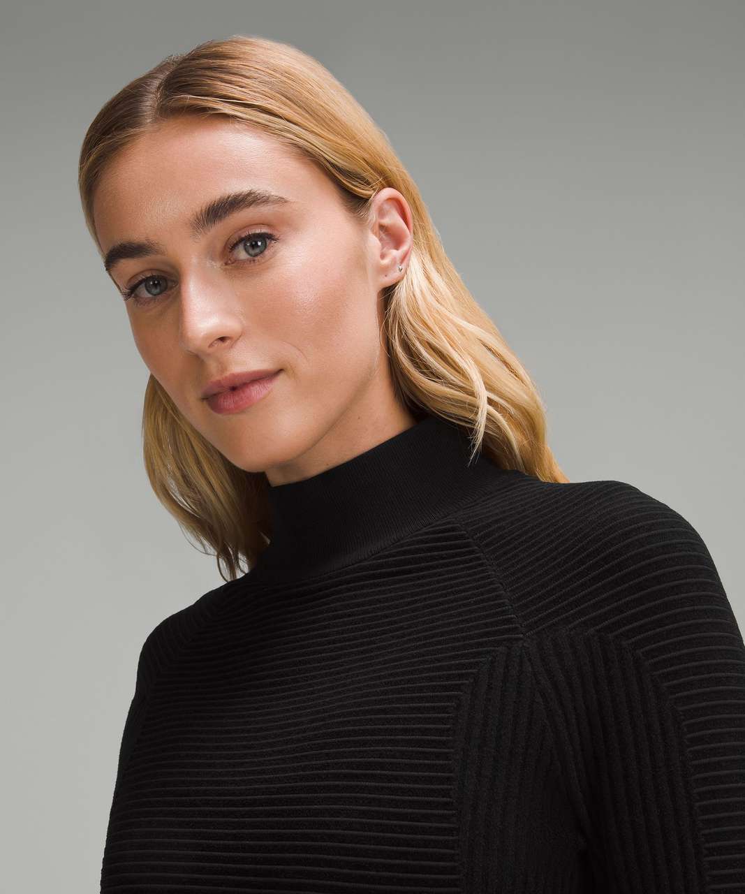 Lululemon Mixed Rib-Knit Crewneck - Black / Black