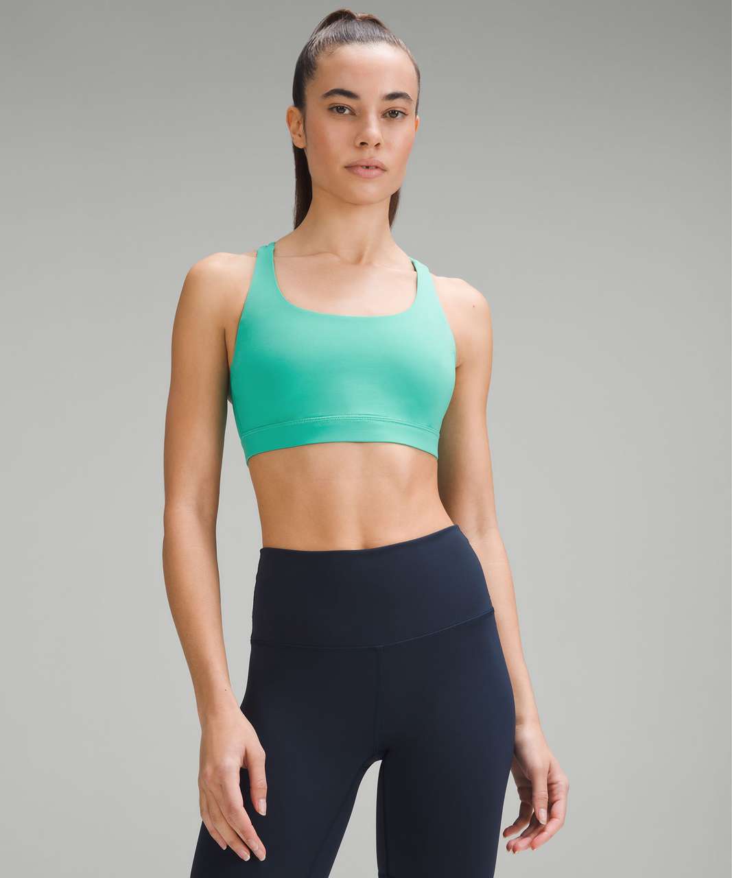 Fit Iridescent Stripe Medium Support Sports Bra