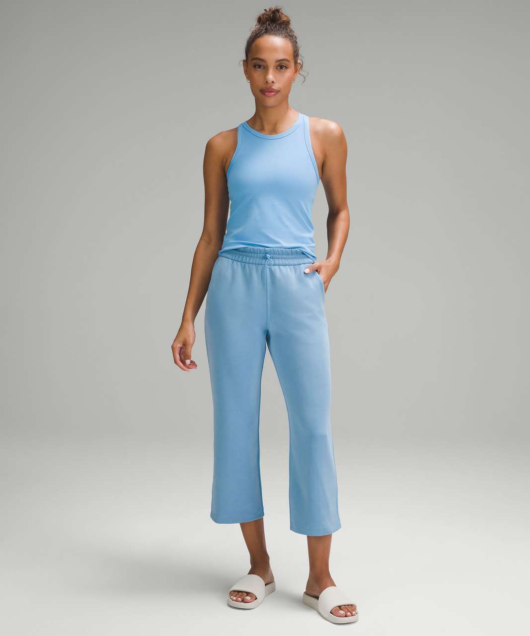 Lululemon Softstreme High-Rise Straight-Leg Cropped Pant - Aero Blue