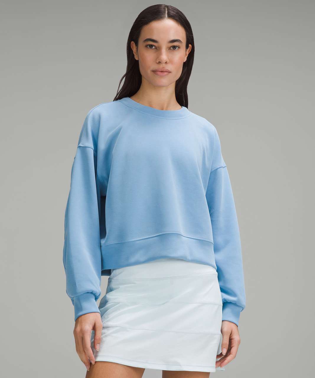 Lululemon Softstreme Perfectly Oversized Cropped Crew - Aero Blue