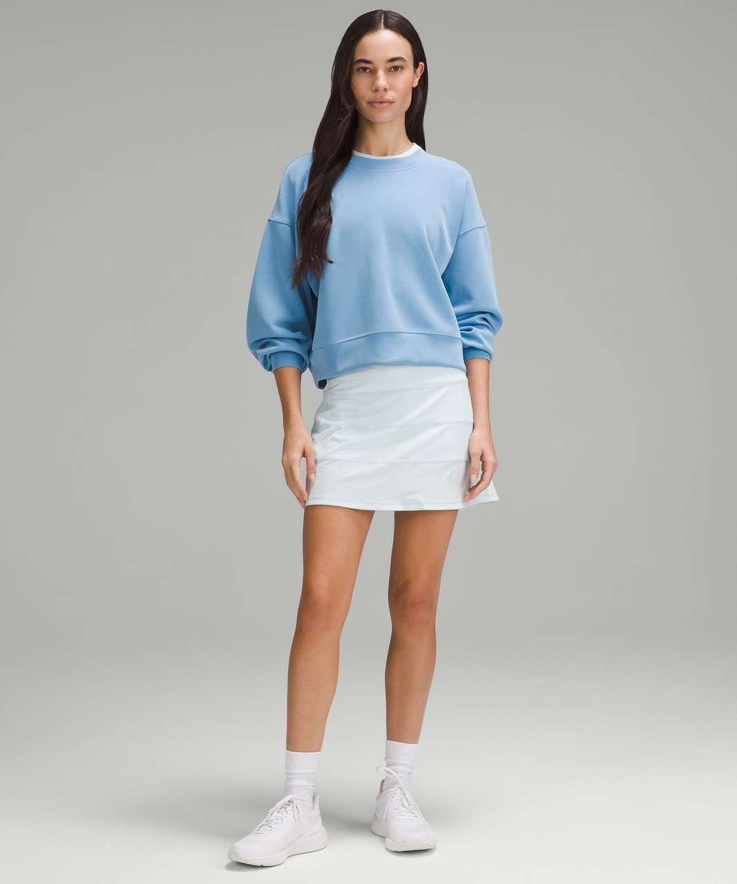 Lululemon Softstreme Perfectly Oversized Cropped Crew - Aero Blue