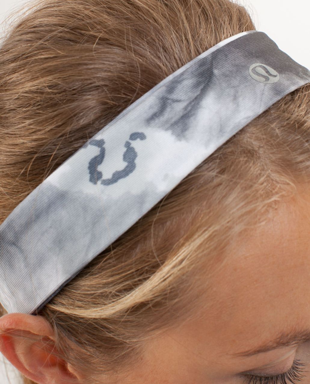 Lululemon Slipless Headband - White Coal Tinted Canvas Super